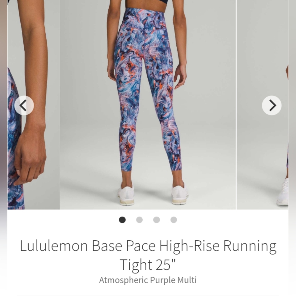 NWT Lululemon Base Pace High-Rise Running Tight 25" Atmospheric Purple Multi